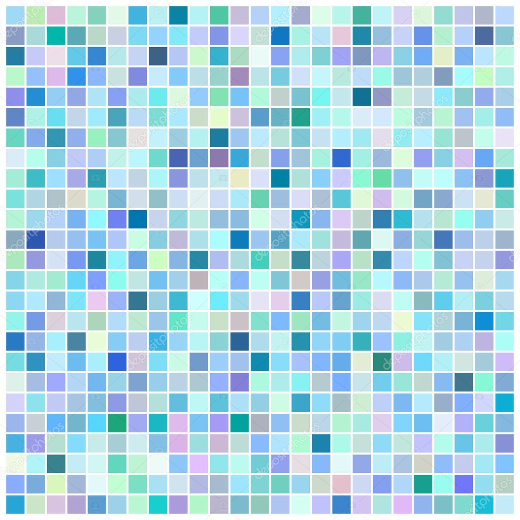 Square blue mosaic background