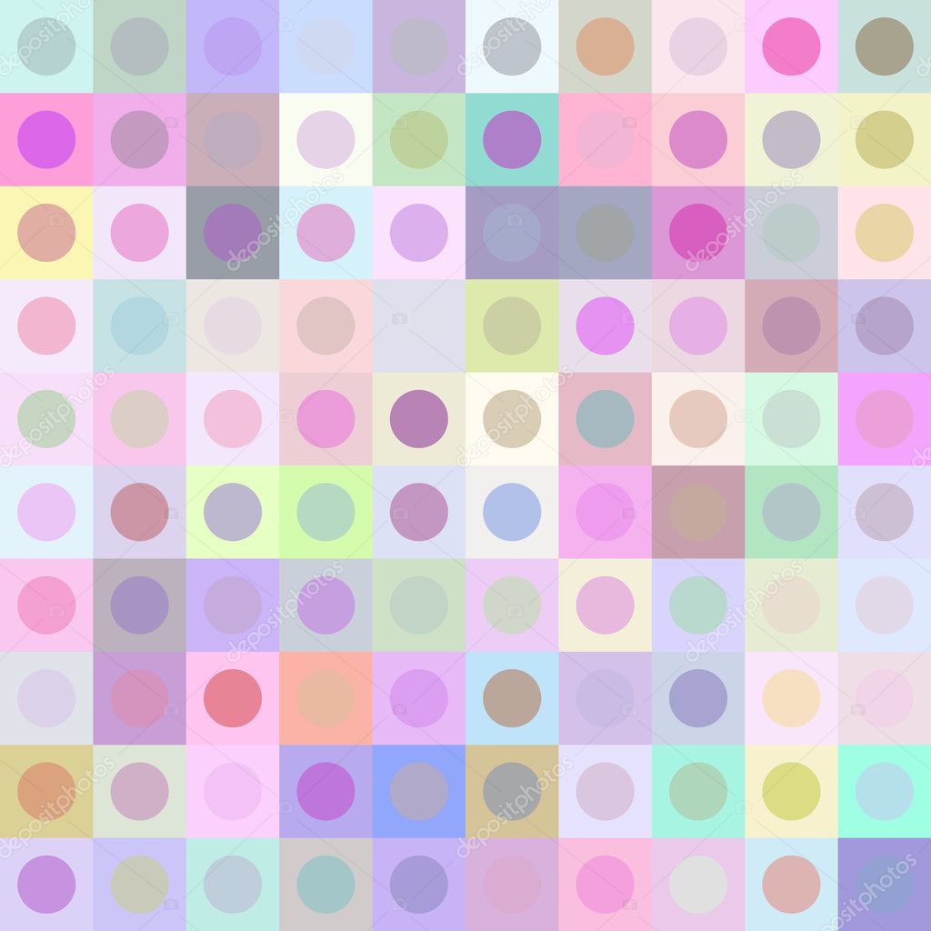 Retro multicolored circle pattern