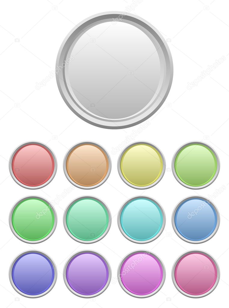 Set of glossy buttons
