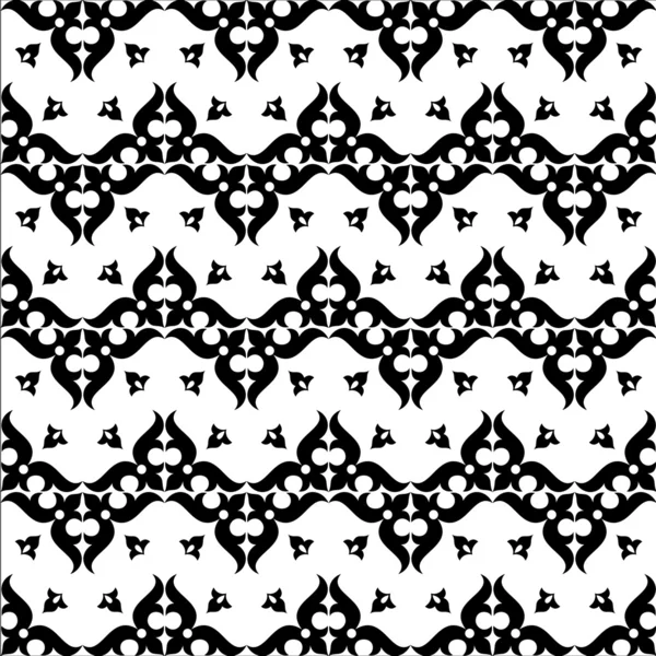 黒と白の飾りのデザイン パターン — ストックベクタ