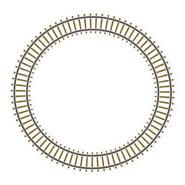 Infinity circle train railway track clipart