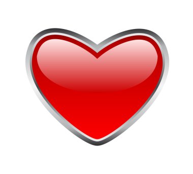 Heart button clipart