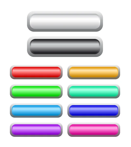 Conjunto de botones de brillo — Vector de stock