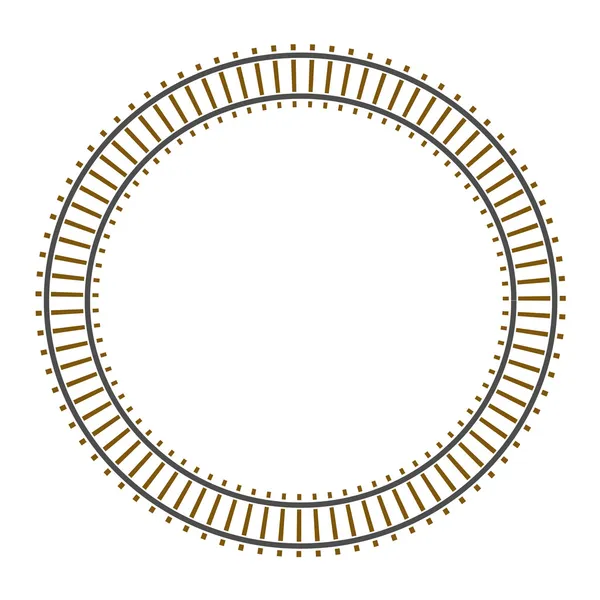 Circuito de ferrocarril de círculo infinito — Archivo Imágenes Vectoriales