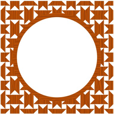 Wood circle frame clipart