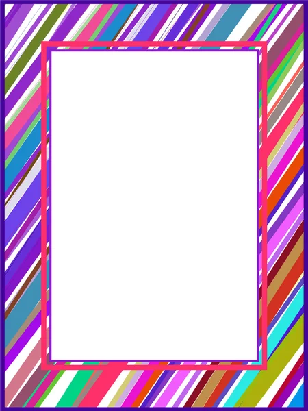 Abstract colorful lines frame — Stock Vector