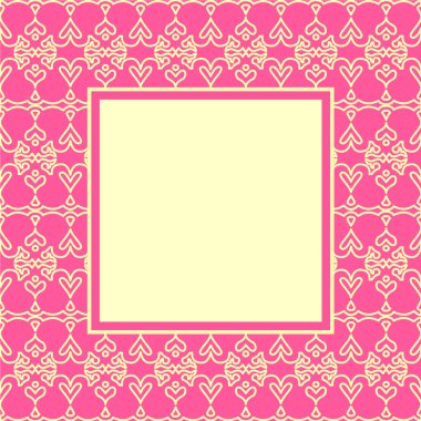 Design pink ornament cover clipart