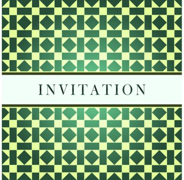 Template green design for invitation clipart