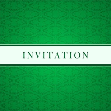 Invitation green card clipart