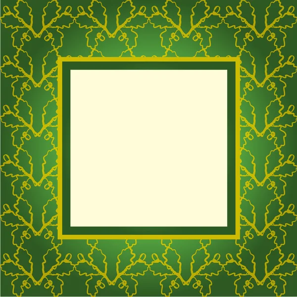 Couverture d'ornement de conception verte — Image vectorielle