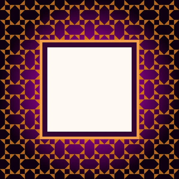 Diseño marco patrón violeta — Archivo Imágenes Vectoriales