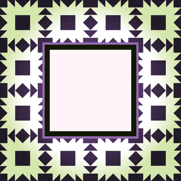 Diseño marco de patrón verde — Archivo Imágenes Vectoriales