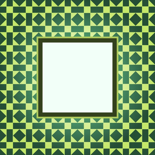 Conception cadre motif vert — Image vectorielle