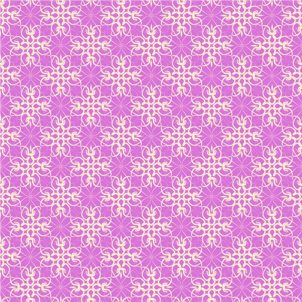 シームレスなピンクのレースの飾りの壁紙 — ストックベクタ