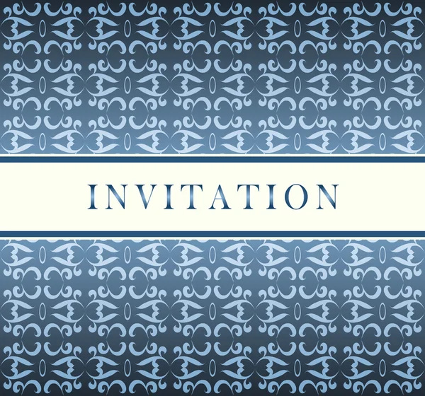 青の招待カード — ストックベクタ
