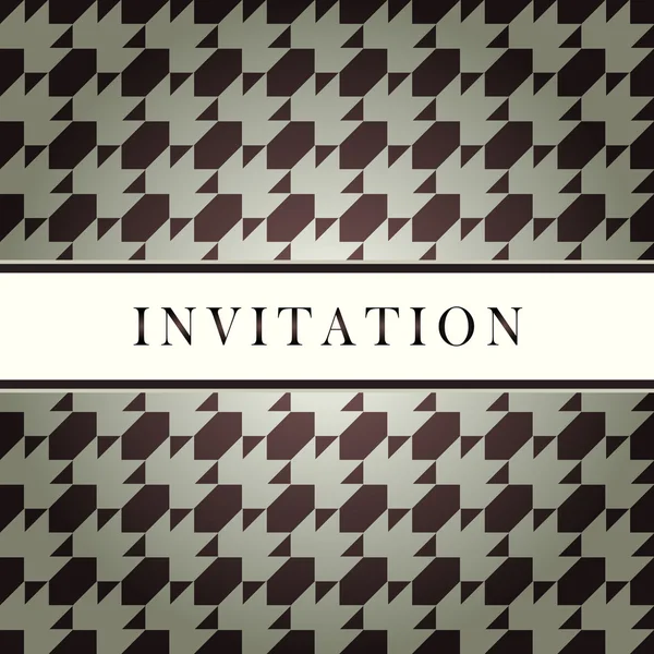 Invitation design pattern card — Stock Vector