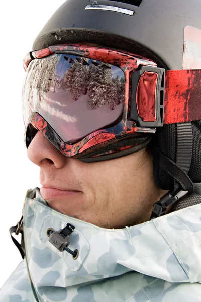 Снимок сноубордиста — стоковое фото