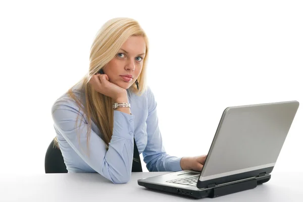 Businesswomen working with laptop — Stock Photo, Image