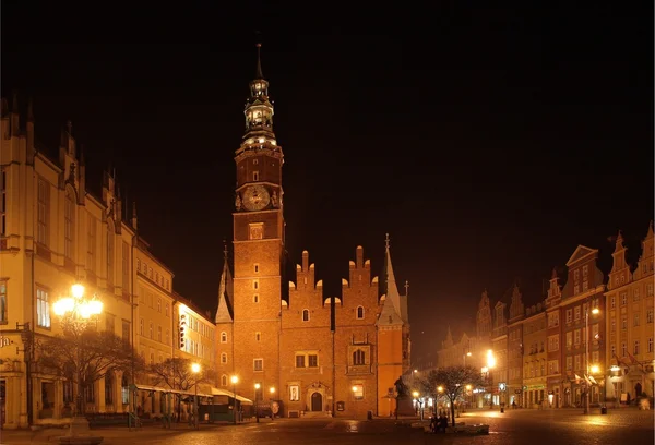 Wroclaw à noite 4 Fotos De Bancos De Imagens