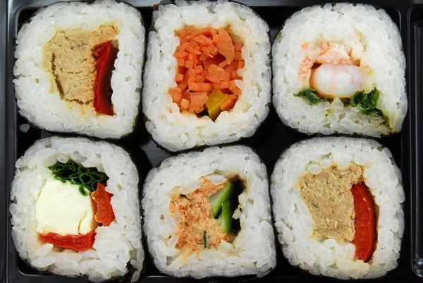 Seleksi Sushi futomaki — Stok Foto