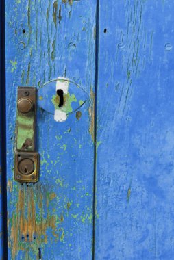 Blue old door clipart