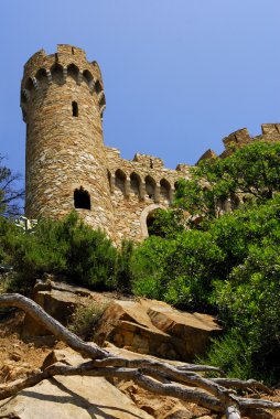 Castle Sant Joan in Lloret De Mar, Costa Brava clipart