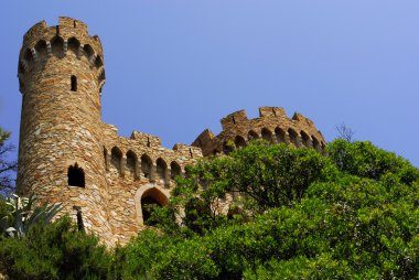 Sant Joan castle in Lloret De Mar, Costa Brava clipart