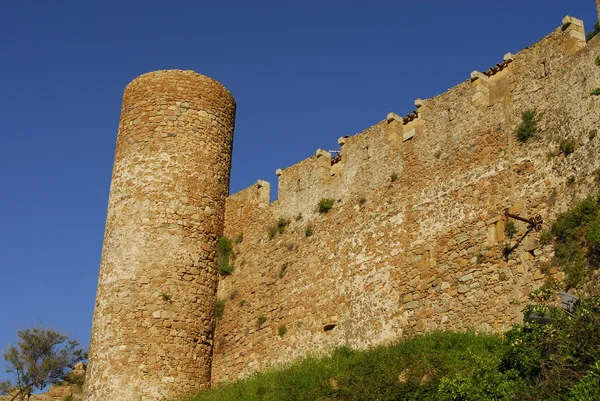Zamek w tossa del mar, costa brava, Katalonia, Hiszpania — Zdjęcie stockowe