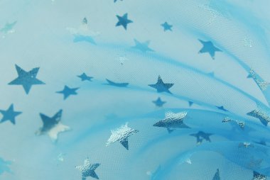 Blue fabric with stars clipart