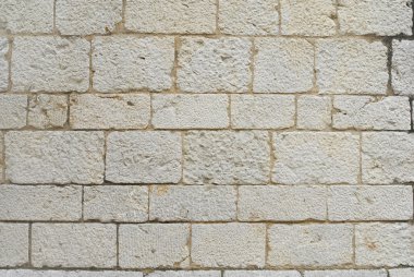 Ancient white brick wall clipart