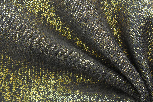 Golden black fabric texture — Stock Photo, Image