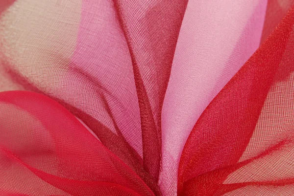 Red organza fabric texture — Stock Photo, Image
