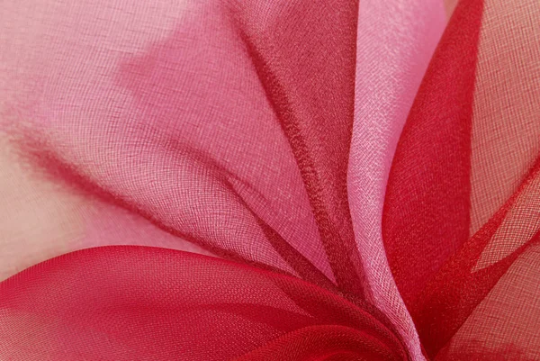 Červená organza textilie textura — Stock fotografie