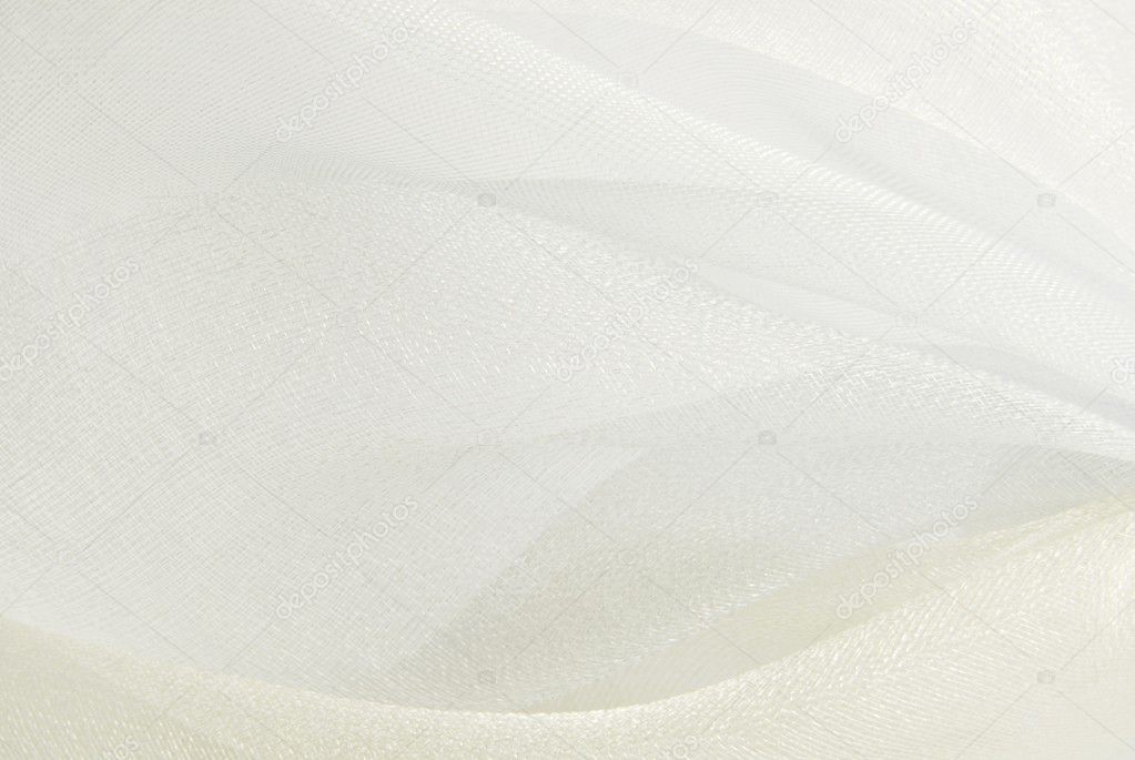 White organza fabric texture macro