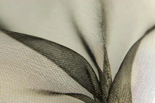 Textura de tecido preto organza — Fotografia de Stock