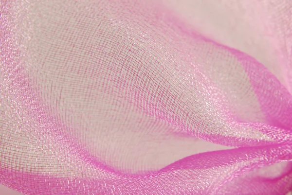 Розовая ткань органзы — стоковое фото