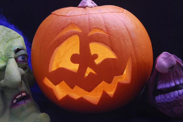 stock image Halloween pumpkin and mask