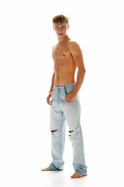 Muchacho en jeans — Foto de Stock