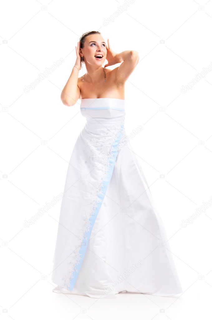 Girl in white gown