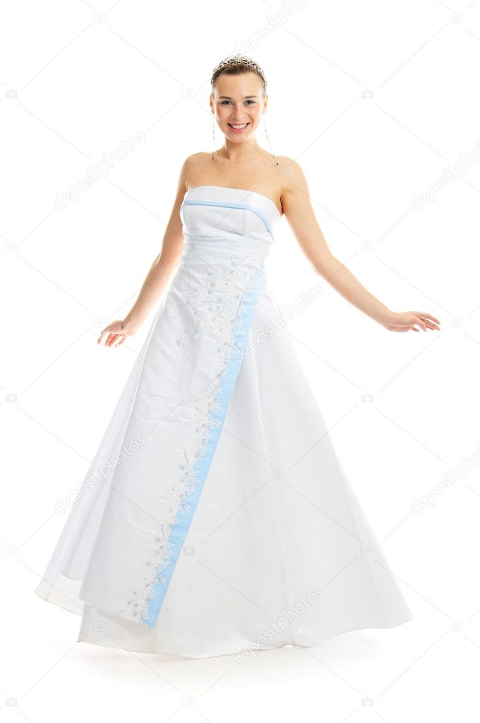 Girl in white gown