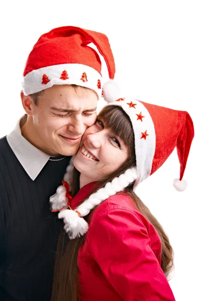 Dos afortunados en Navidad —  Fotos de Stock