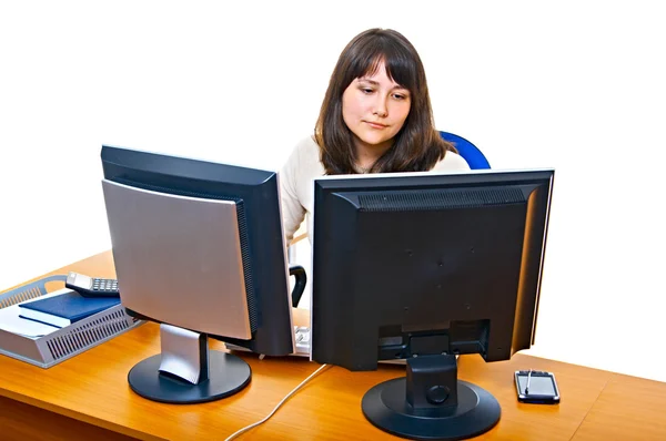 Portrait woman in office — Stock Photo, Image