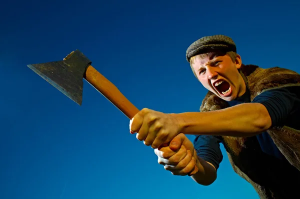 stock image Man with axe
