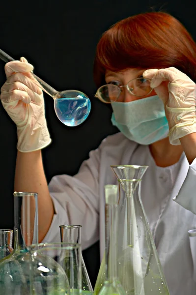 Vrouw laboratorium — Stockfoto