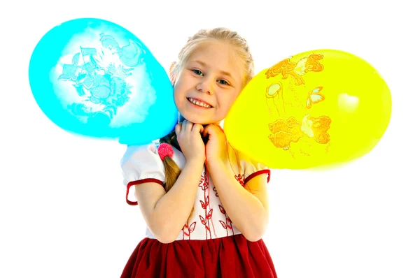 Κοριτσάκι με μπαλόνι — Φωτογραφία Αρχείου