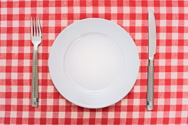 Empty dinner plate clipart