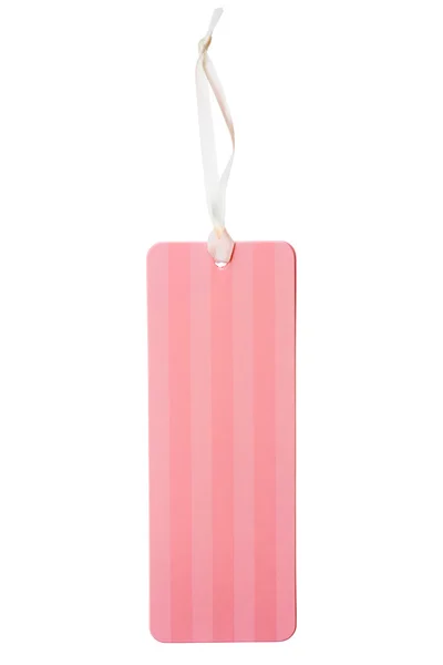Etiqueta rosa en blanco — Foto de Stock