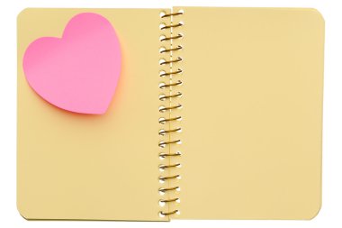 Notebook with post-it clipart