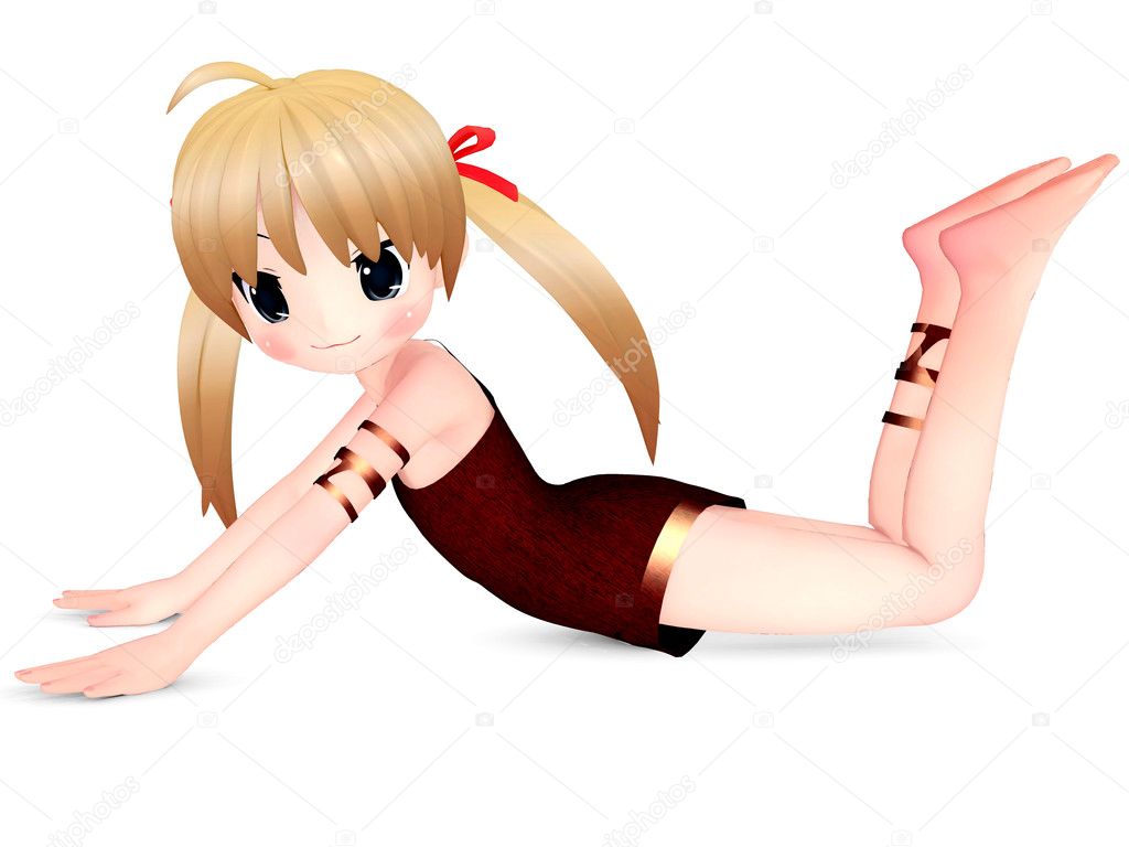 Anime Toon Girl Stock Photo by ©Digitalstudio 2700648