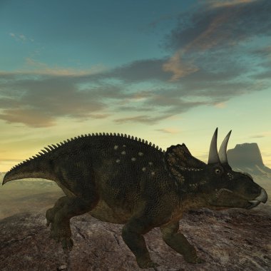 Diceratops-3D Dinosaur clipart